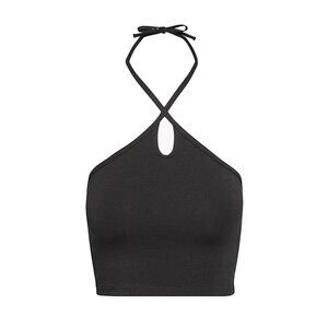 Aritzia Sunday Best Anisa Halter Top Halter-Neck Black Medium